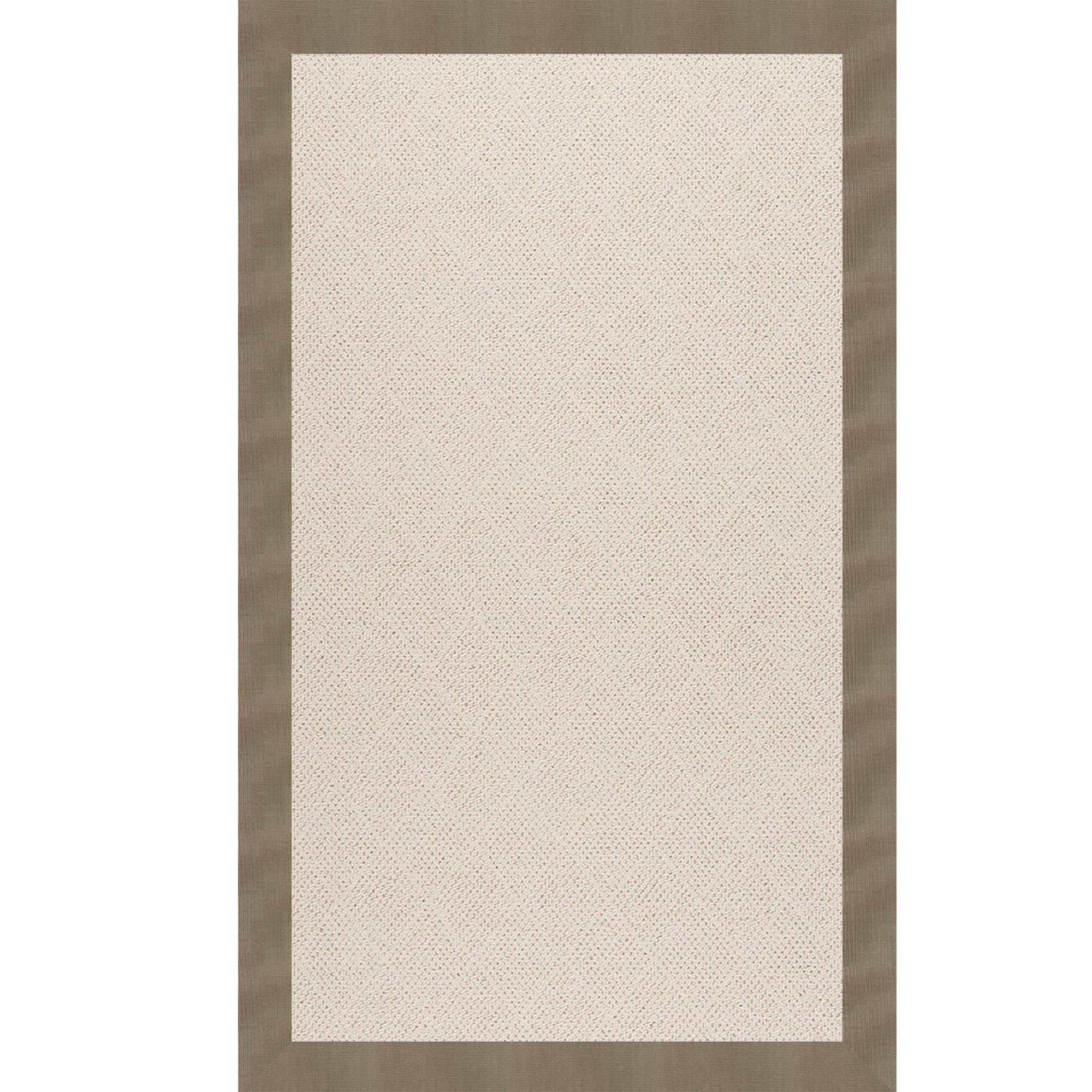 Creative Concepts-White Wicker Canvas Taupe Indoor/Outdoor Bordere Rectangle image