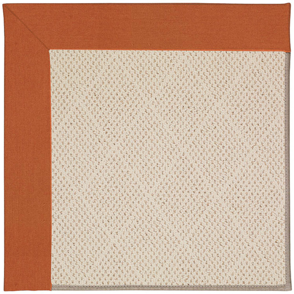 Creative Concepts-White Wicker Canvas Rust Indoor/Outdoor Bordere Octagon image