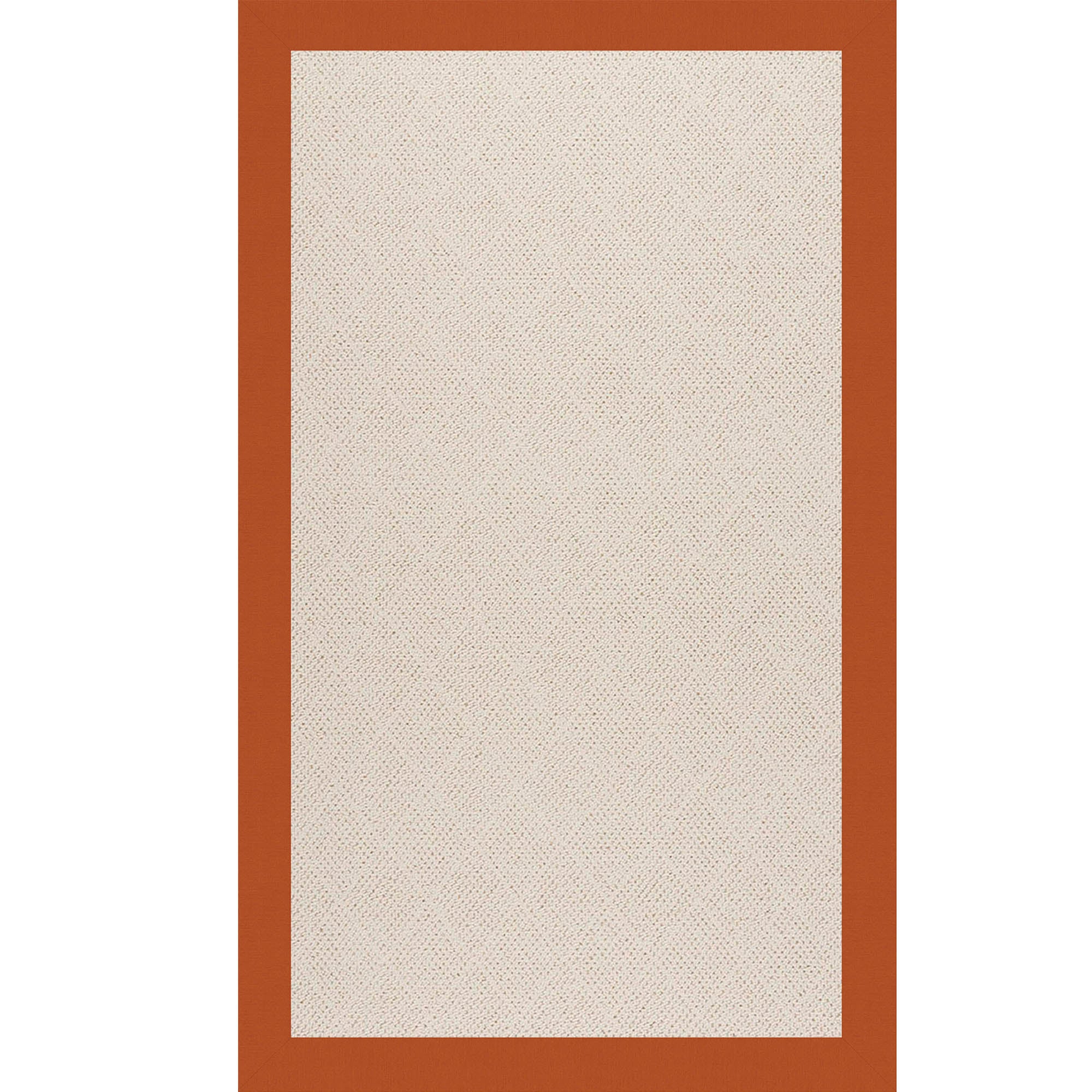 Creative Concepts-White Wicker Canvas Rust Indoor/Outdoor Bordere Rectangle image