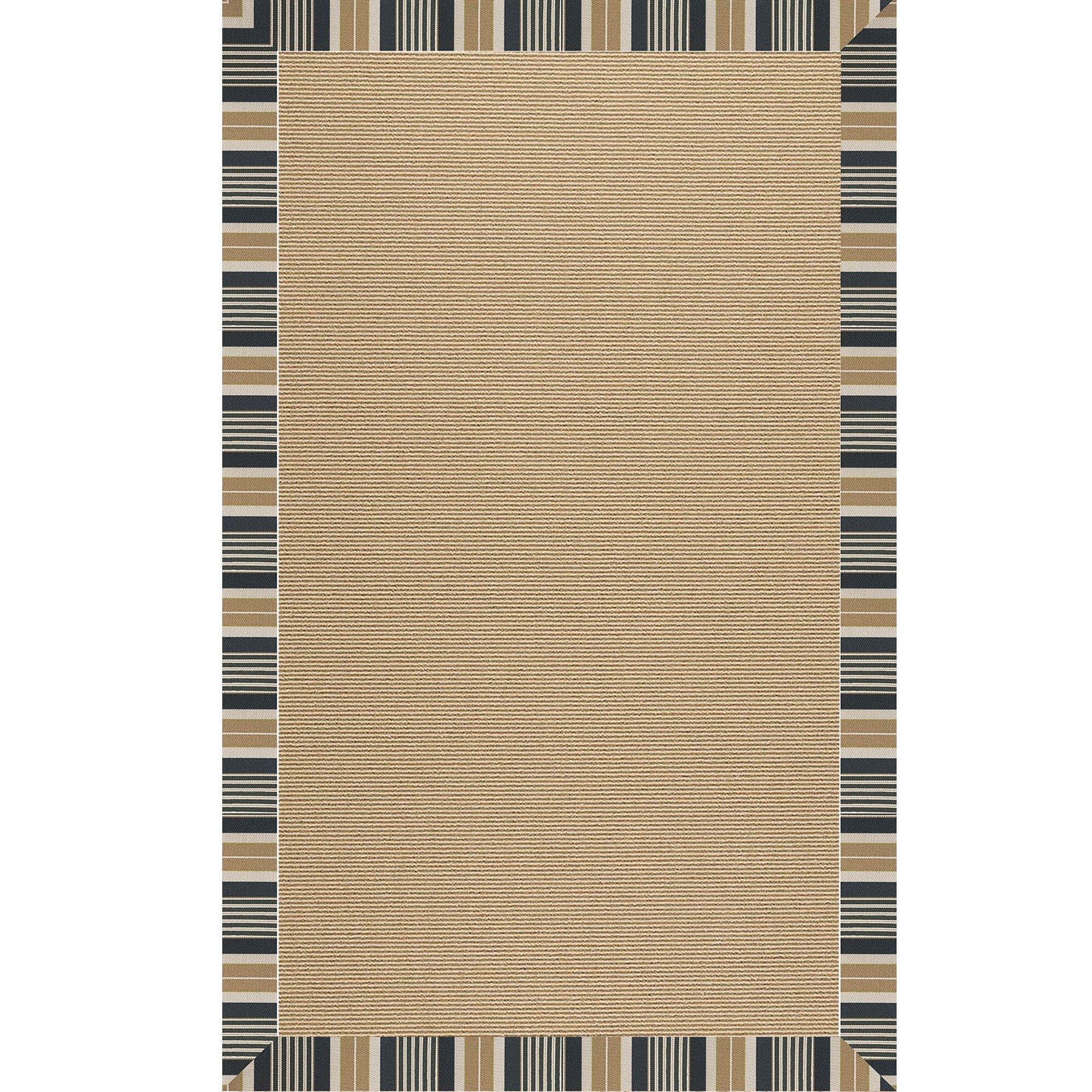 Creative Concepts-Sisal Long Hill Ebony Indoor/Outdoor Bordere Rectangle image