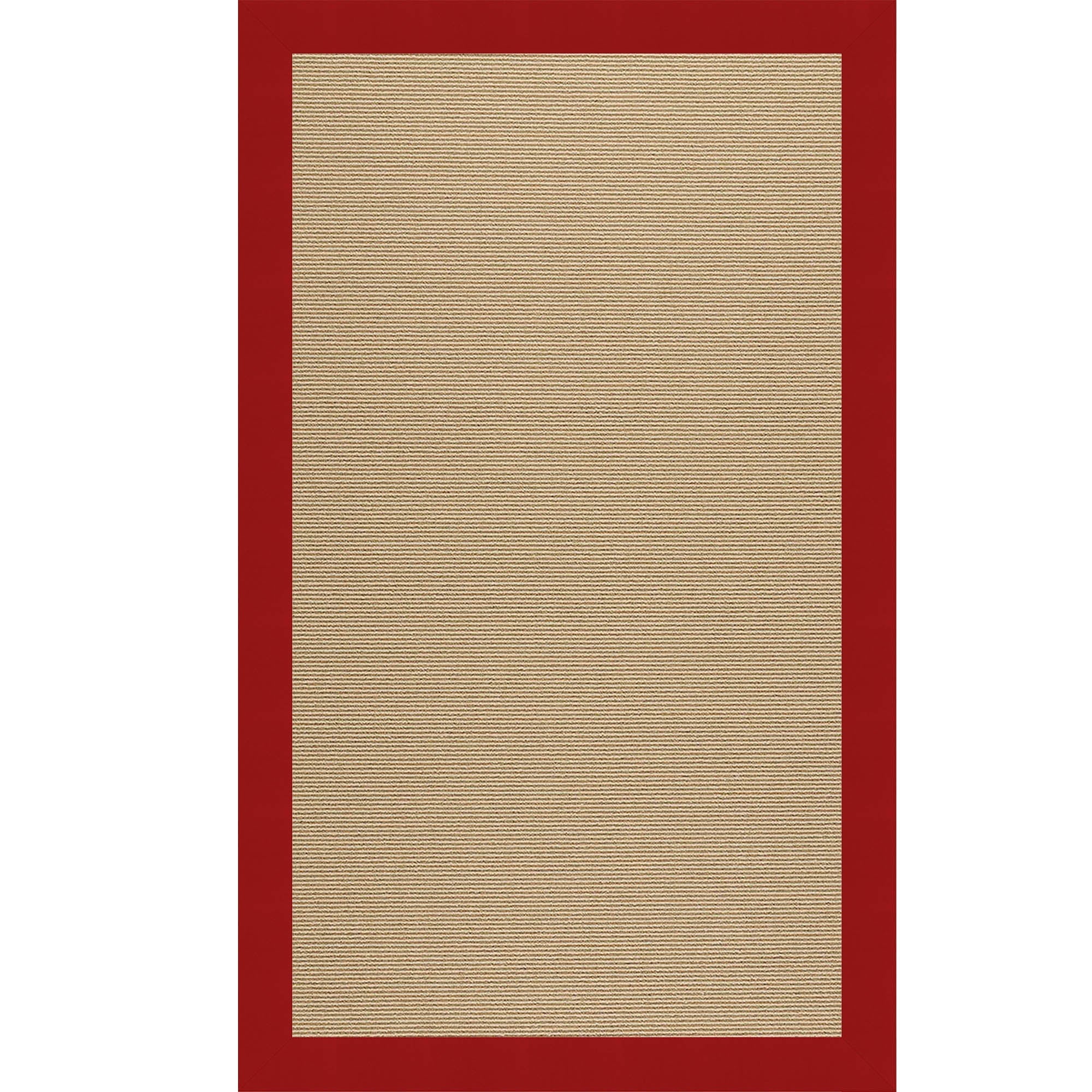 Creative Concepts-Sisal Canvas Jockey Red Indoor/Outdoor Bordere Rectangle image