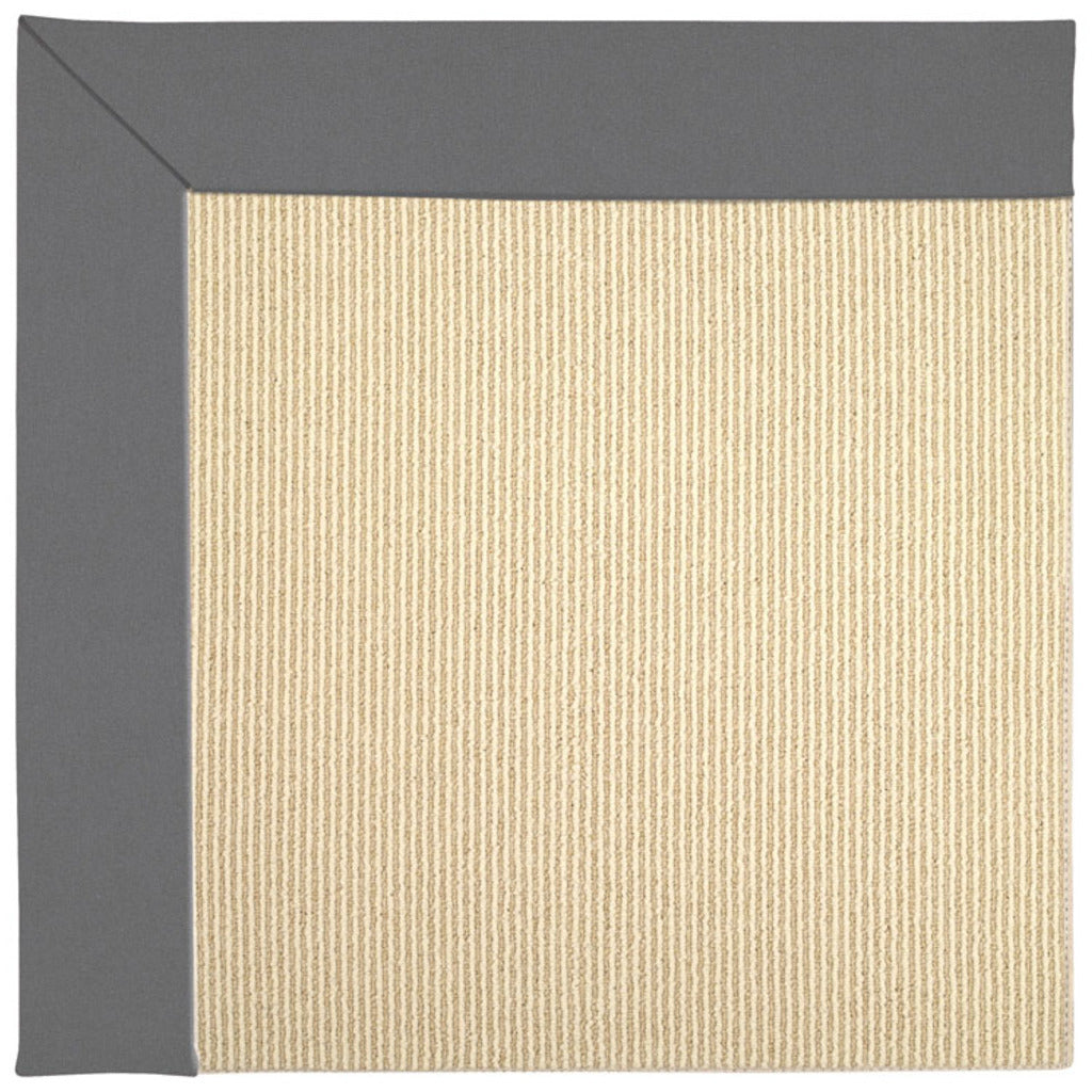 Creative Concepts-Beach Sisal Canvas Charcoal Indoor/Outdoor Bordere Rectangle image