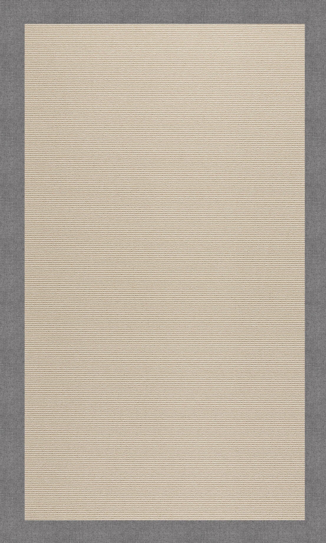 Creative Concepts-Beach Sisal Canvas Slate Indoor/Outdoor Bordere Rectangle image