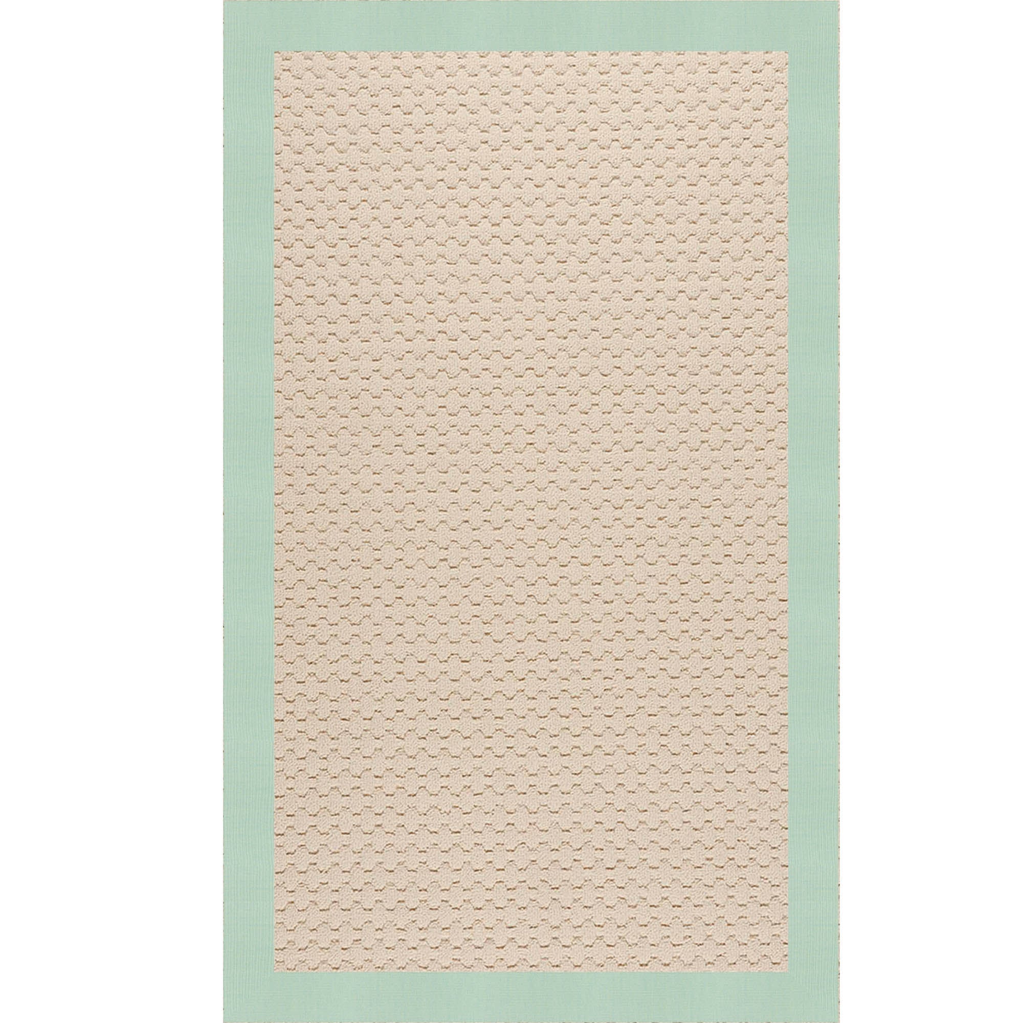 Creative Concepts-Beach Sisal Canvas Spa Blue Indoor/Outdoor Bordere Rectangle image