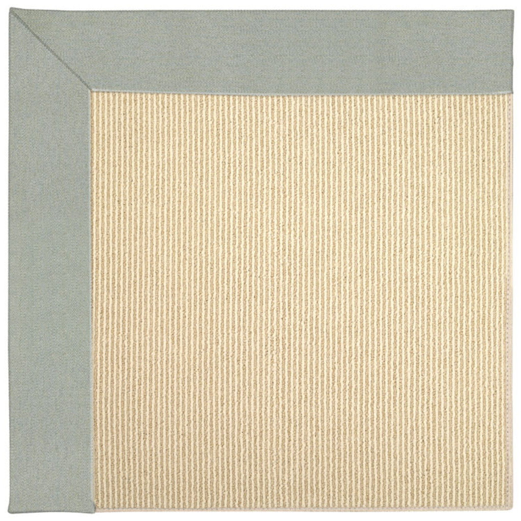 Creative Concepts-Beach Sisal Canvas Spa Blue Indoor/Outdoor Bordere Rectangle image