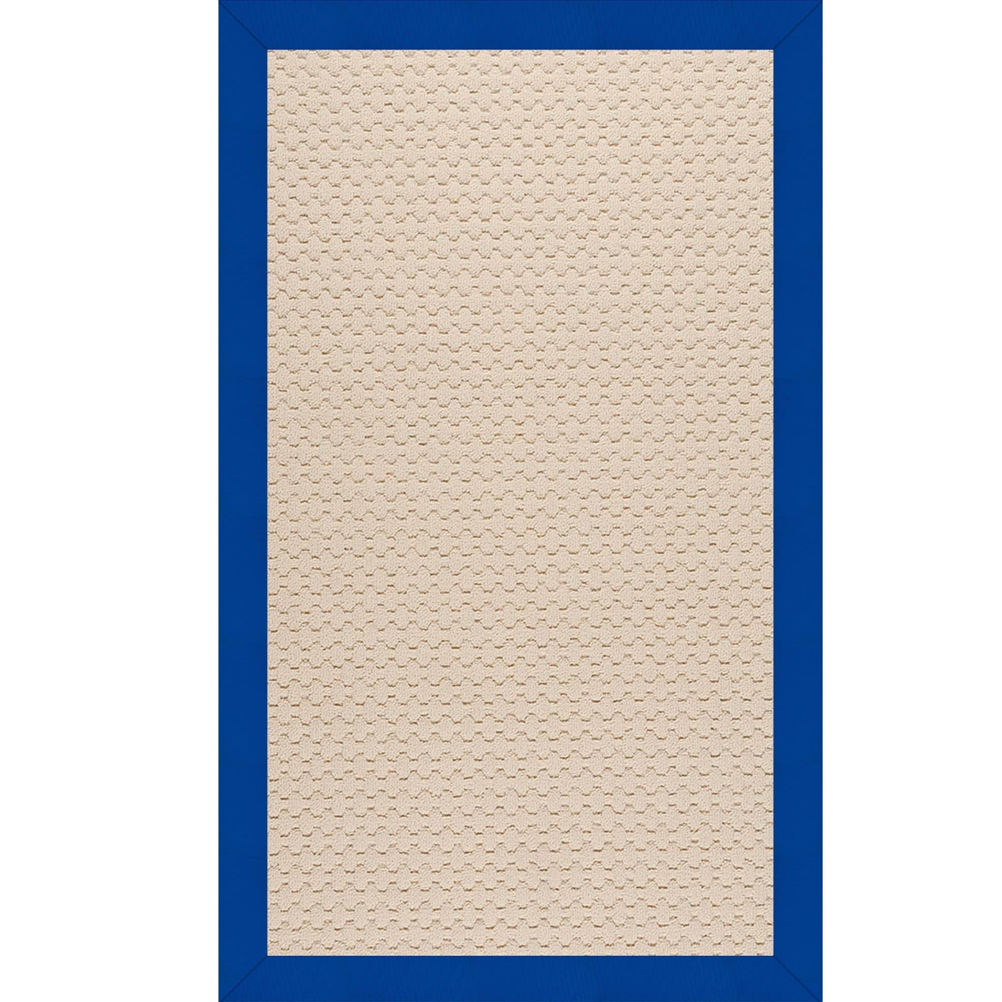 Creative Concepts-Beach Sisal Canvas Pacific Blue Indoor/Outdoor Bordere Rectangle image