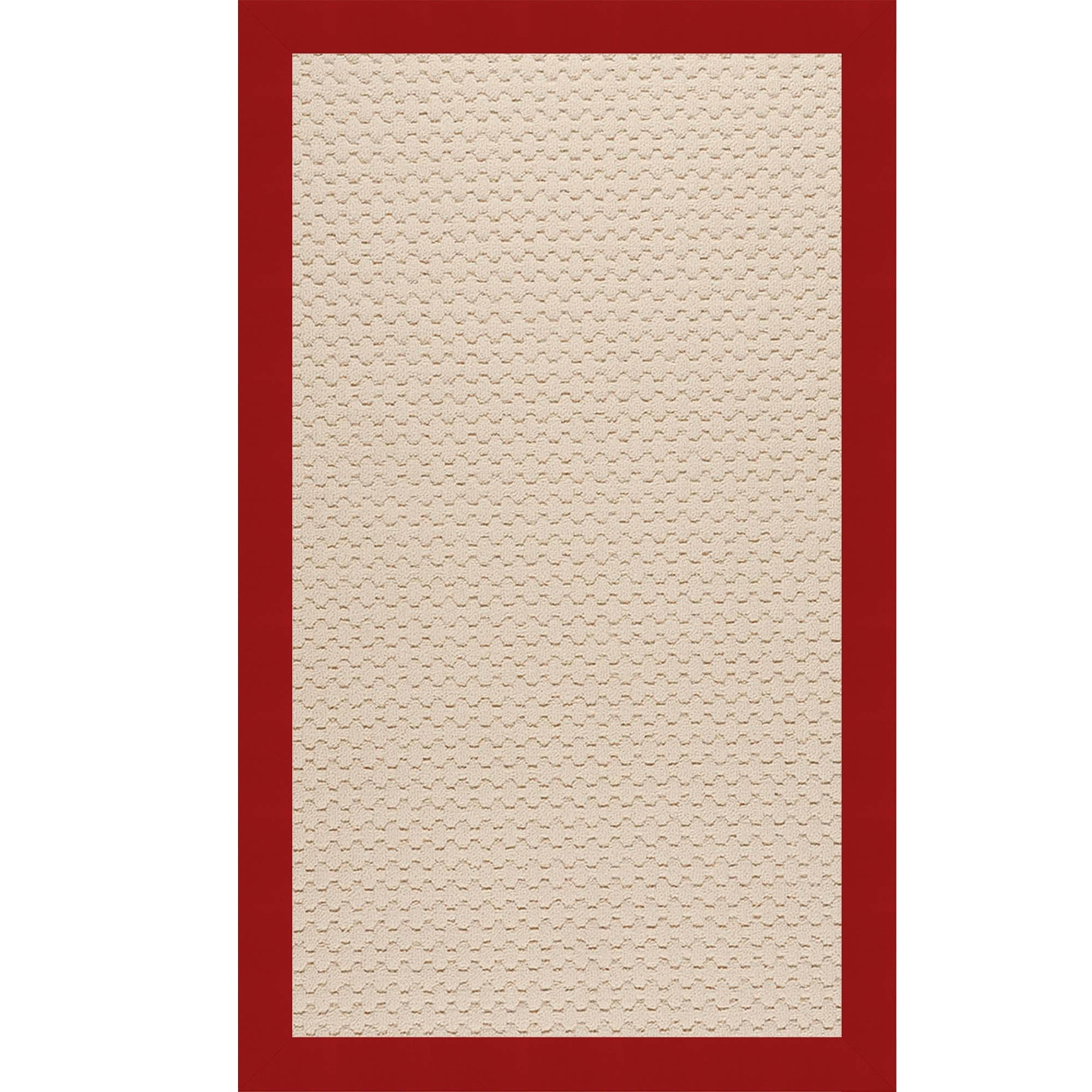 Creative Concepts-Beach Sisal Canvas Jockey Red Indoor/Outdoor Bordere Rectangle image