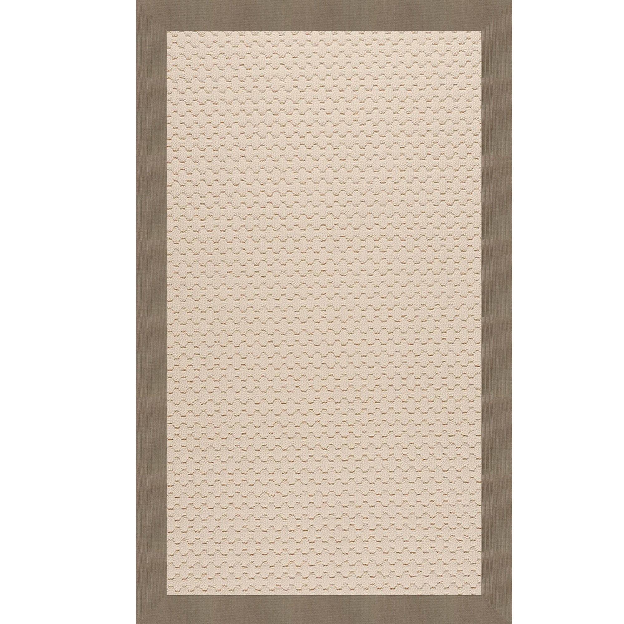 Creative Concepts-Beach Sisal Canvas Taupe Indoor/Outdoor Bordere Rectangle image