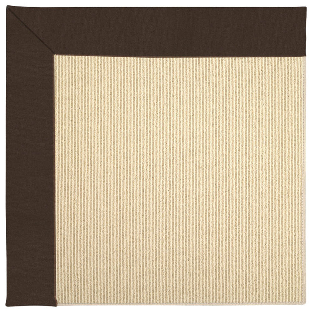 Creative Concepts-Beach Sisal Canvas Bay Brown Indoor/Outdoor Bordere Rectangle image