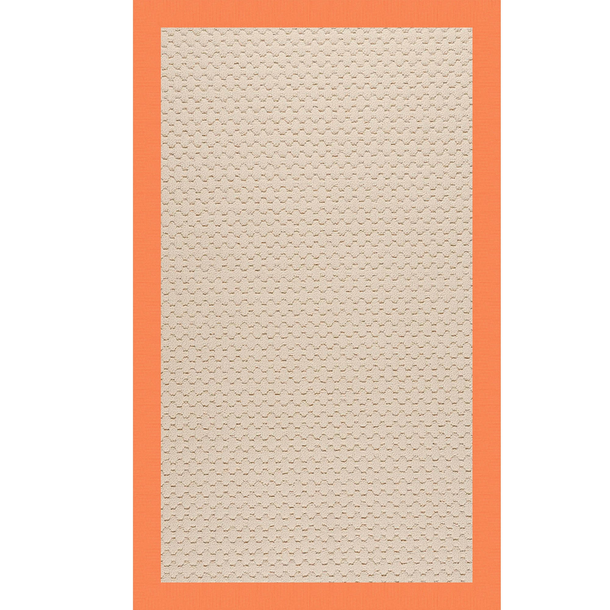 Creative Concepts-Beach Sisal Canvas Tangerine Indoor/Outdoor Bordere Rectangle image