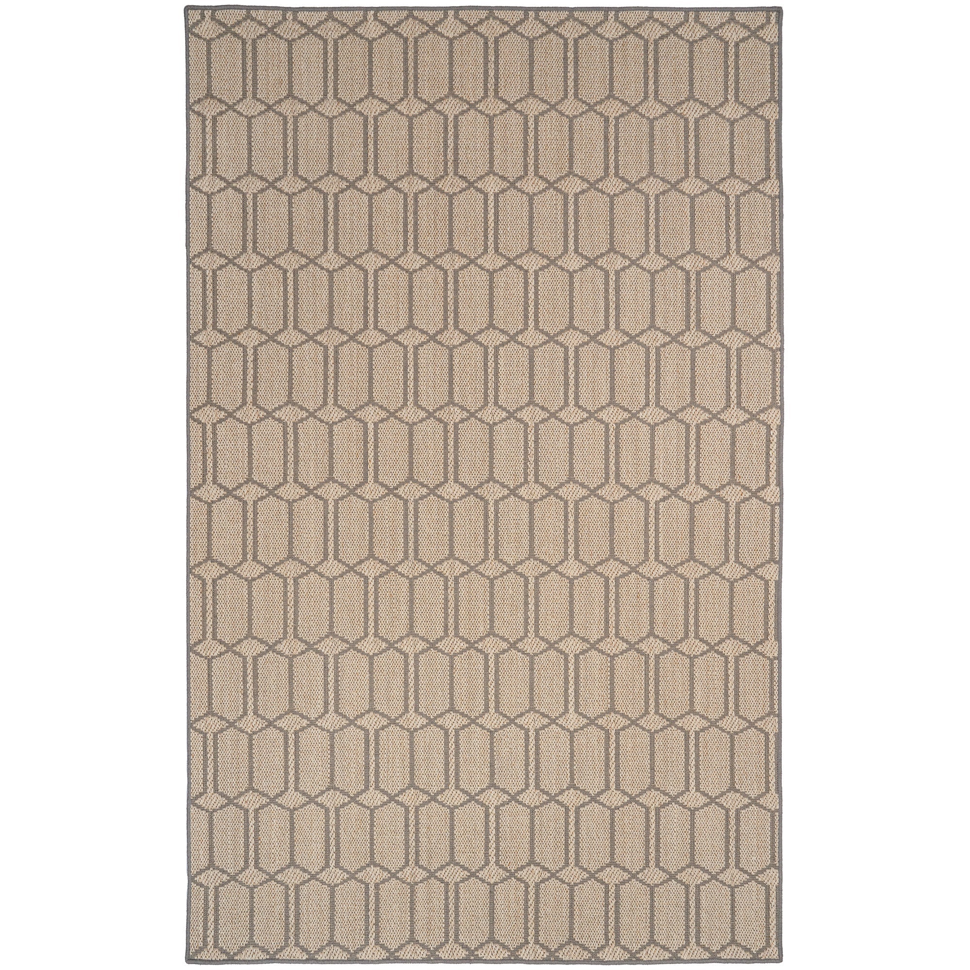 Petra Sand Black Machine Woven Rug Rectangle image