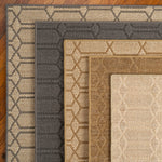 Petra Sand Black Machine Woven Rug Rectangle Roomshot image