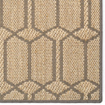 Petra Sand Black Machine Woven Rug Rectangle Corner image