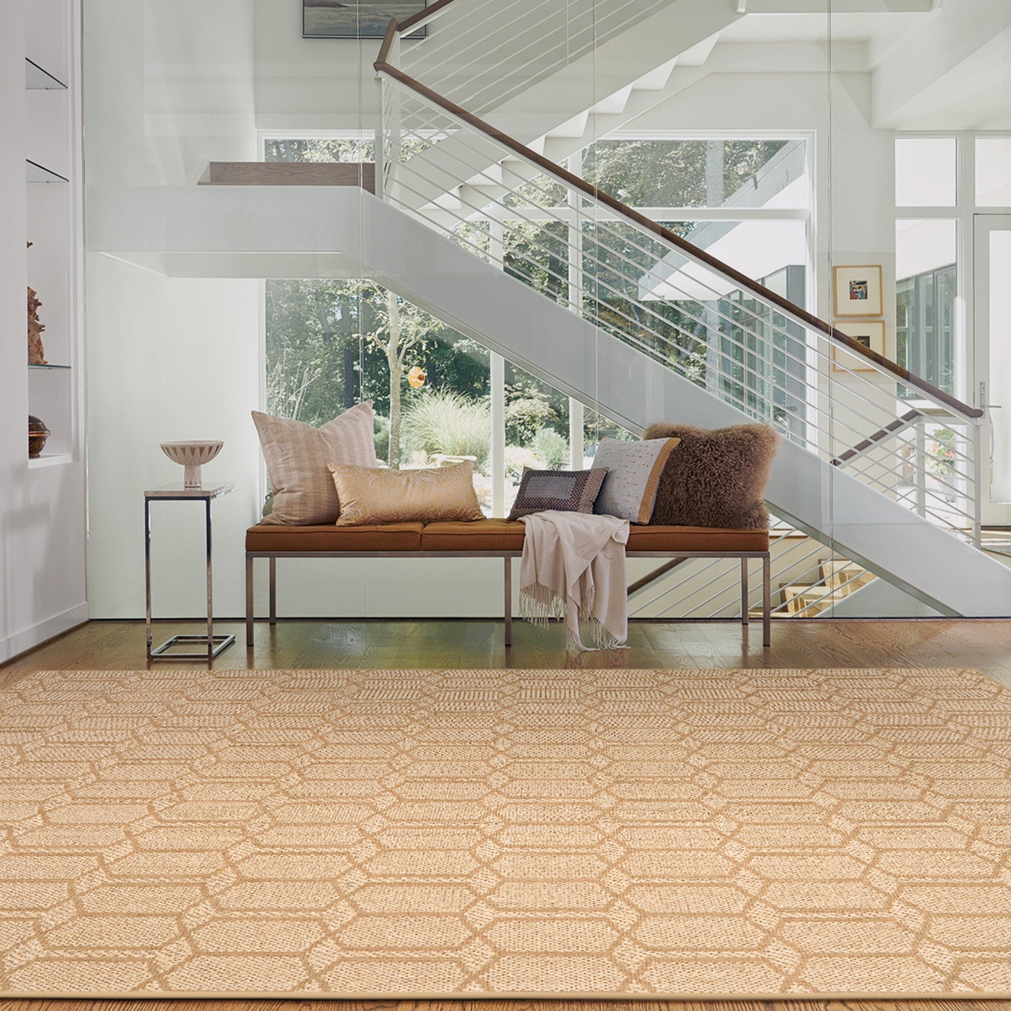 Petra Sand Machine Woven Rug Rectangle image