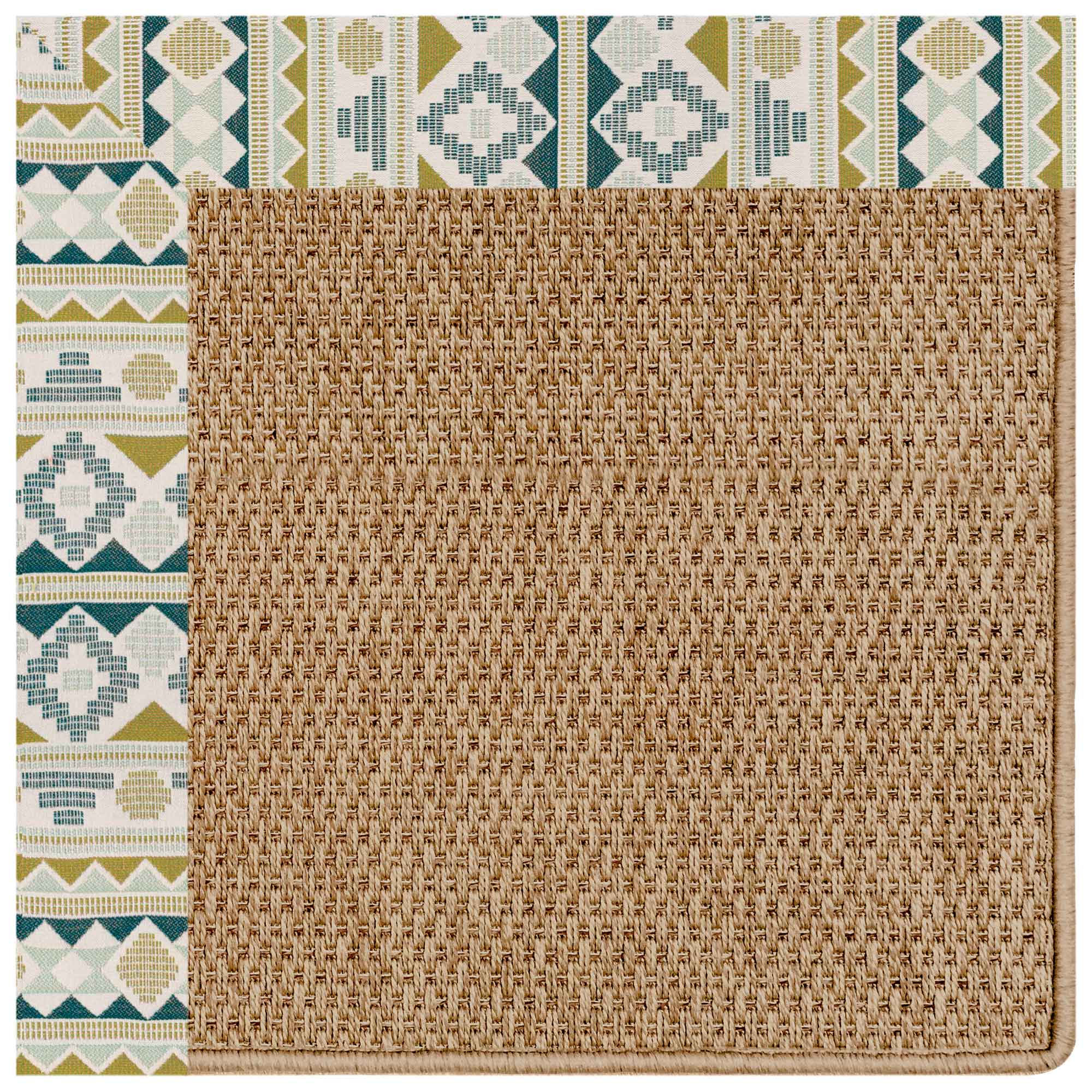 Islamorada-Basketweave Inca Lime Indoor/Outdoor Bordere Octagon image