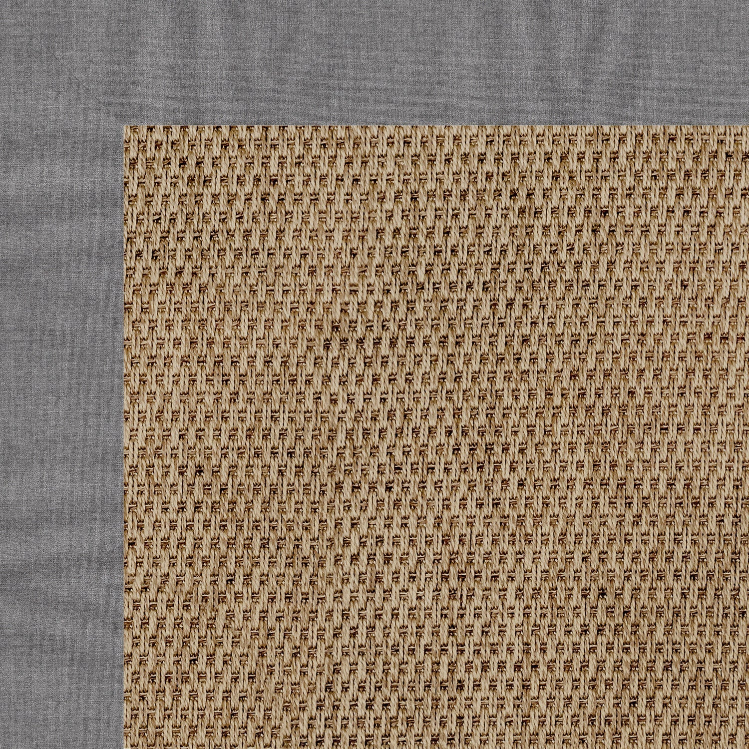 Islamorada-Basketweave Canvas Slate Indoor/Outdoor Bordere Octagon image