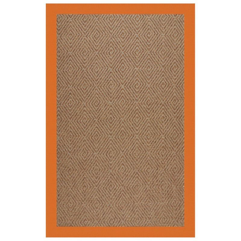 Islamorada-Diamond Canvas Tangerine Indoor/Outdoor Bordere Rectangle image