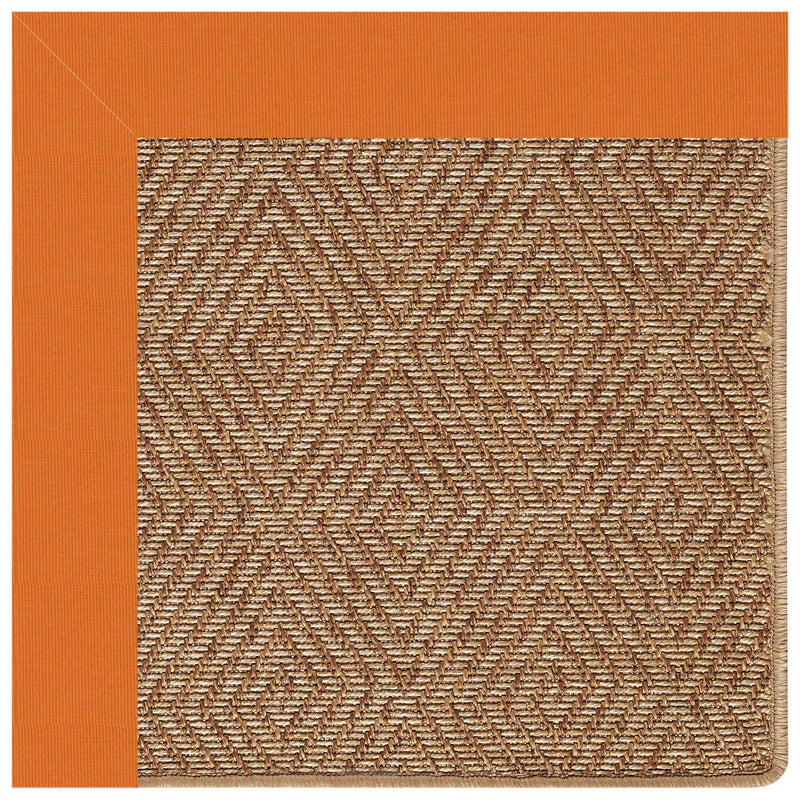 Islamorada-Diamond Canvas Tangerine Indoor/Outdoor Bordere Rectangle Corner image