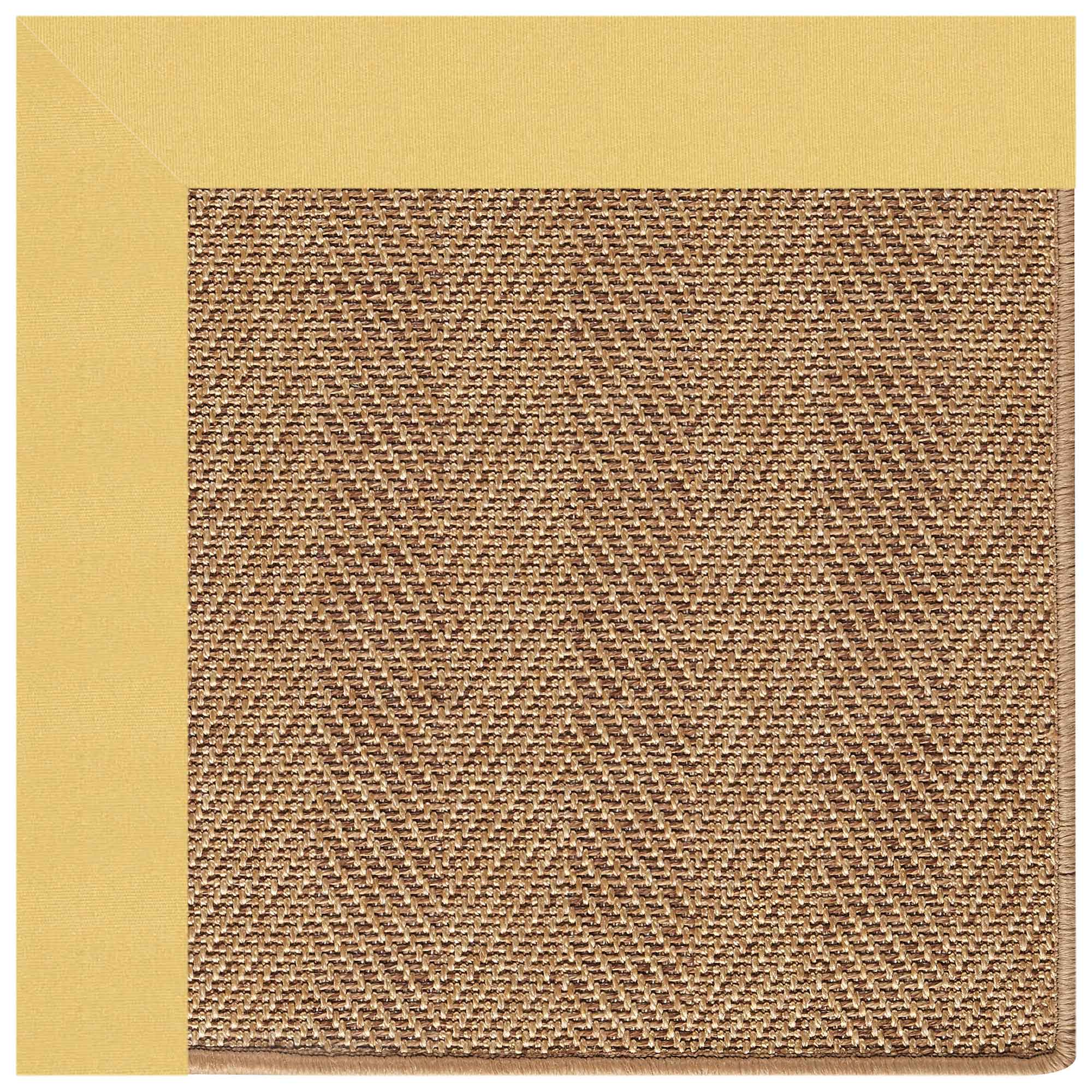 Islamorada-Herringbone Canvas Canary Indoor/Outdoor Bordere Rectangle image