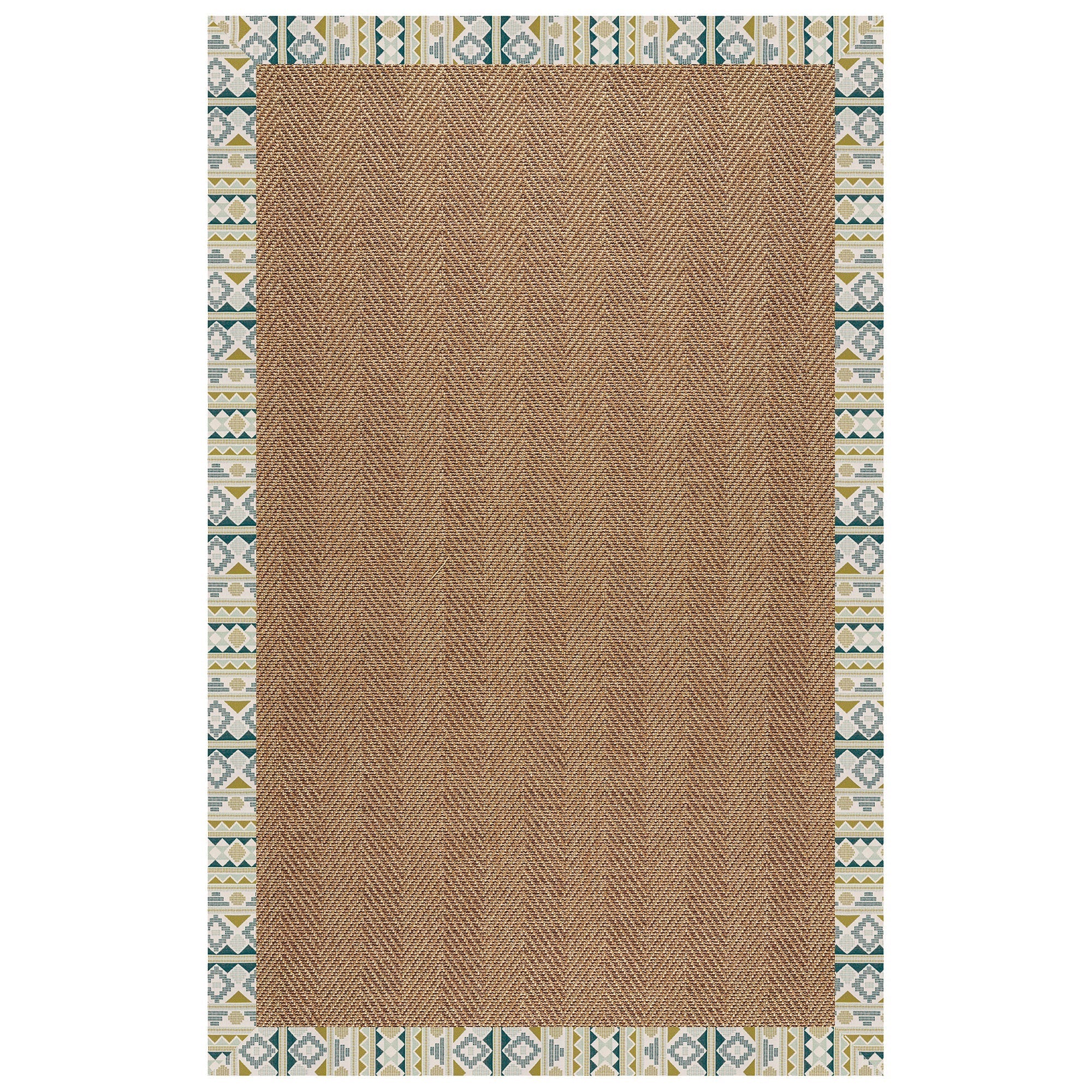 Islamorada-Herringbone Inca Lime Indoor/Outdoor Bordere Rectangle image