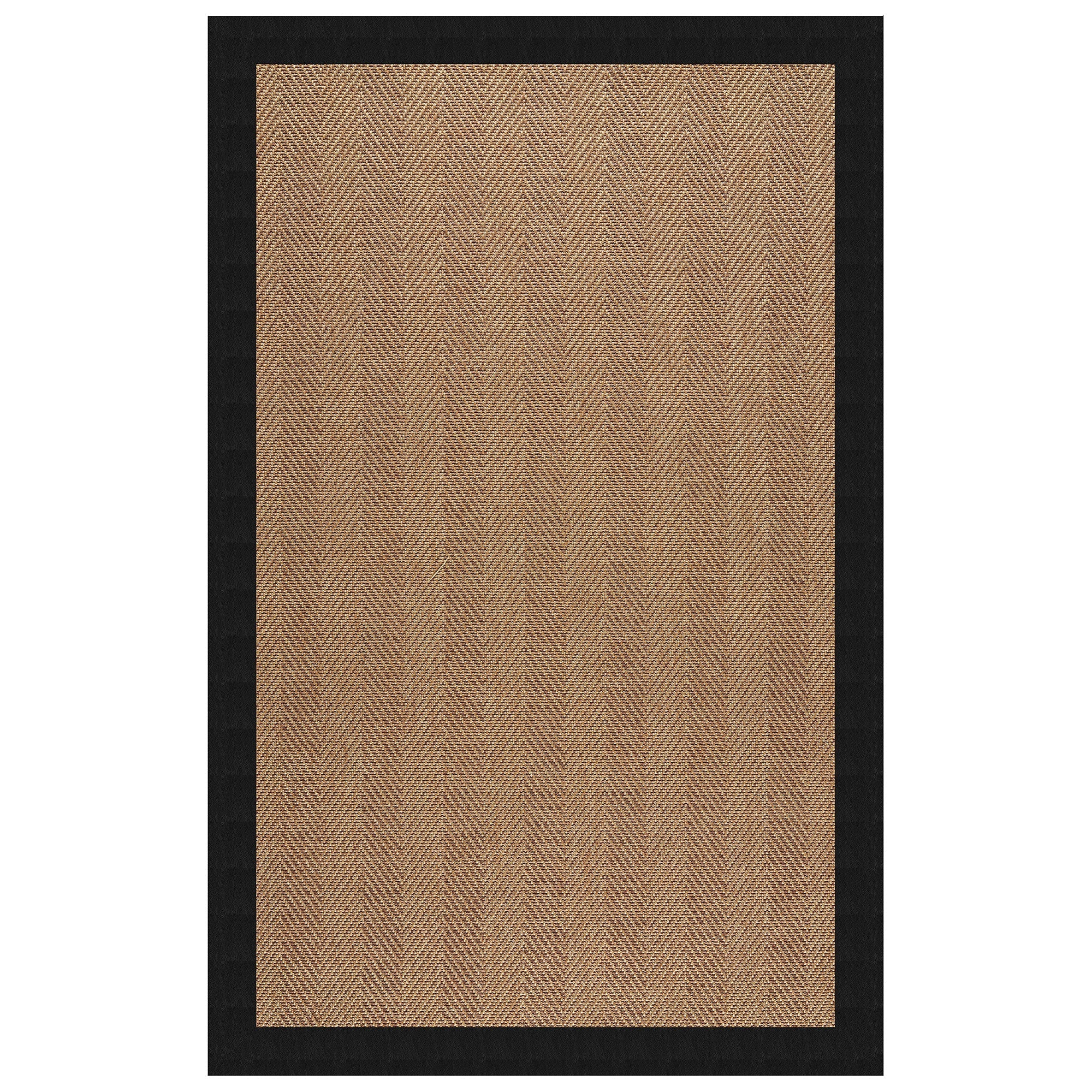 Islamorada-Herringbone Classic Black Indoor/Outdoor Bordere Rectangle image