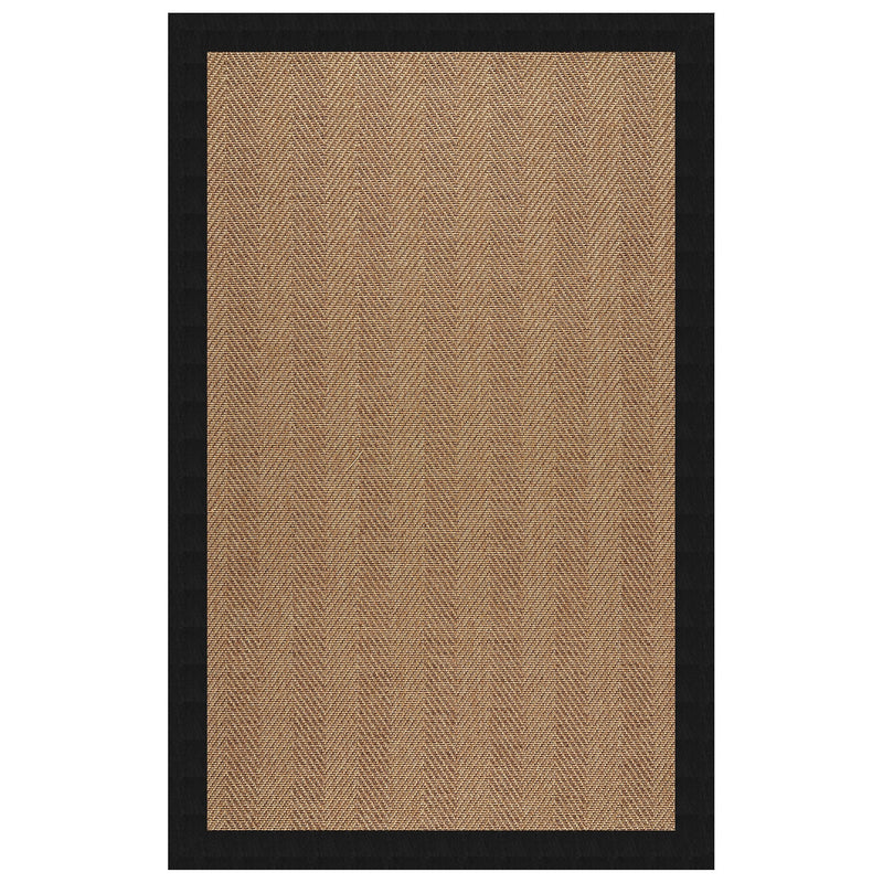 Islamorada-Herringbone Classic Black Indoor/Outdoor Bordere Rectangle image