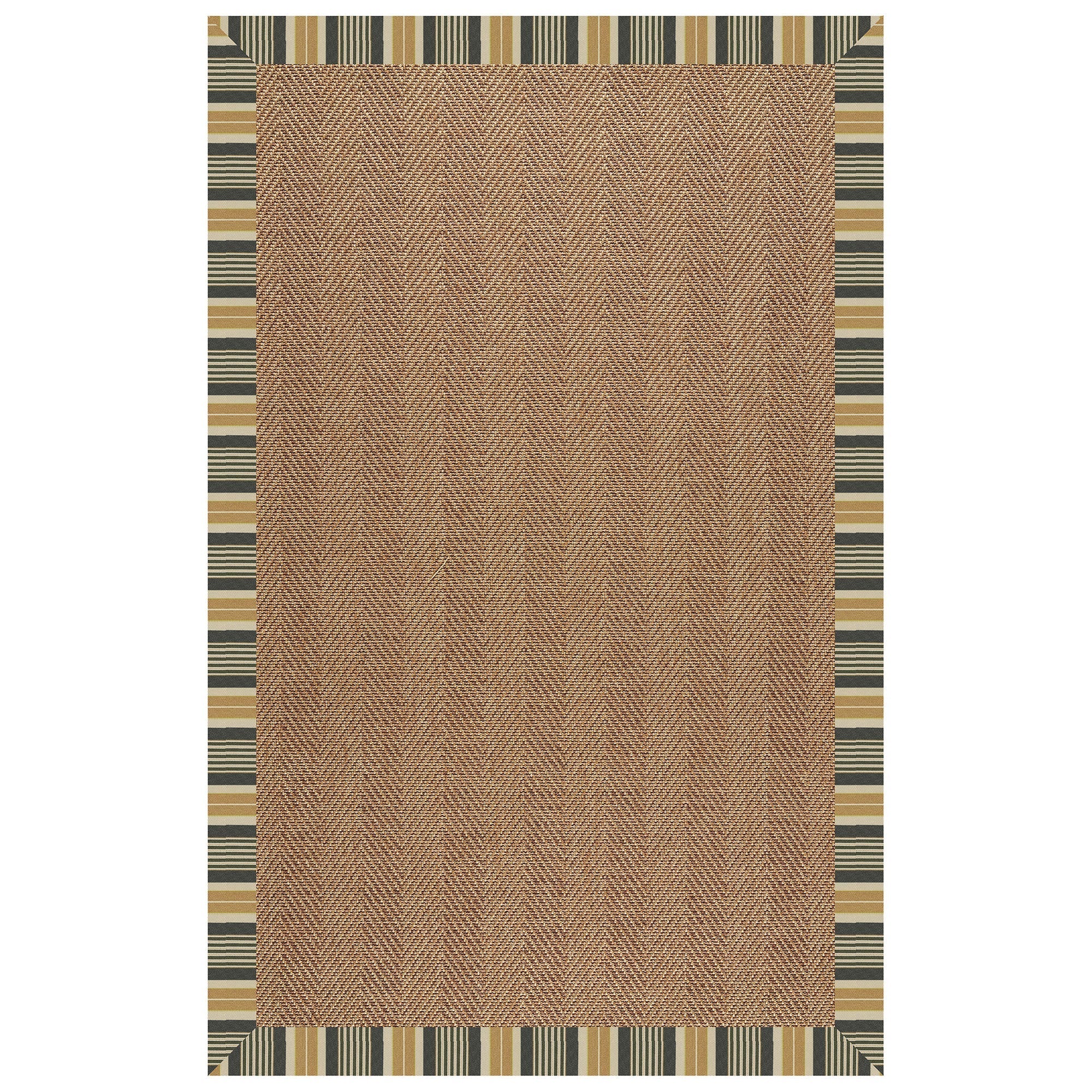 Islamorada-Herringbone Long Hill Ebony Indoor/Outdoor Bordere Rectangle image