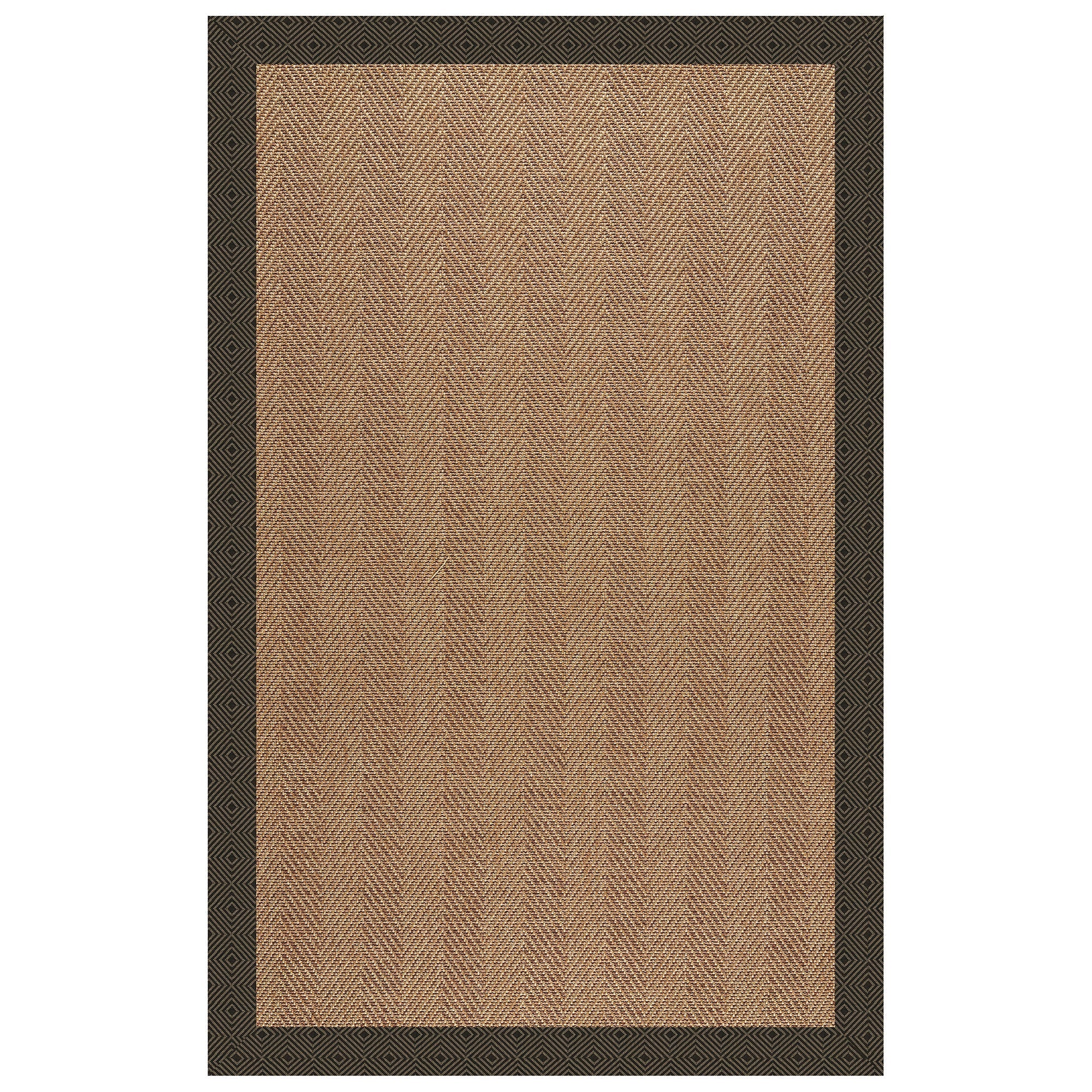 Islamorada-Herringbone Fortuna Lava Indoor/Outdoor Bordere Rectangle image