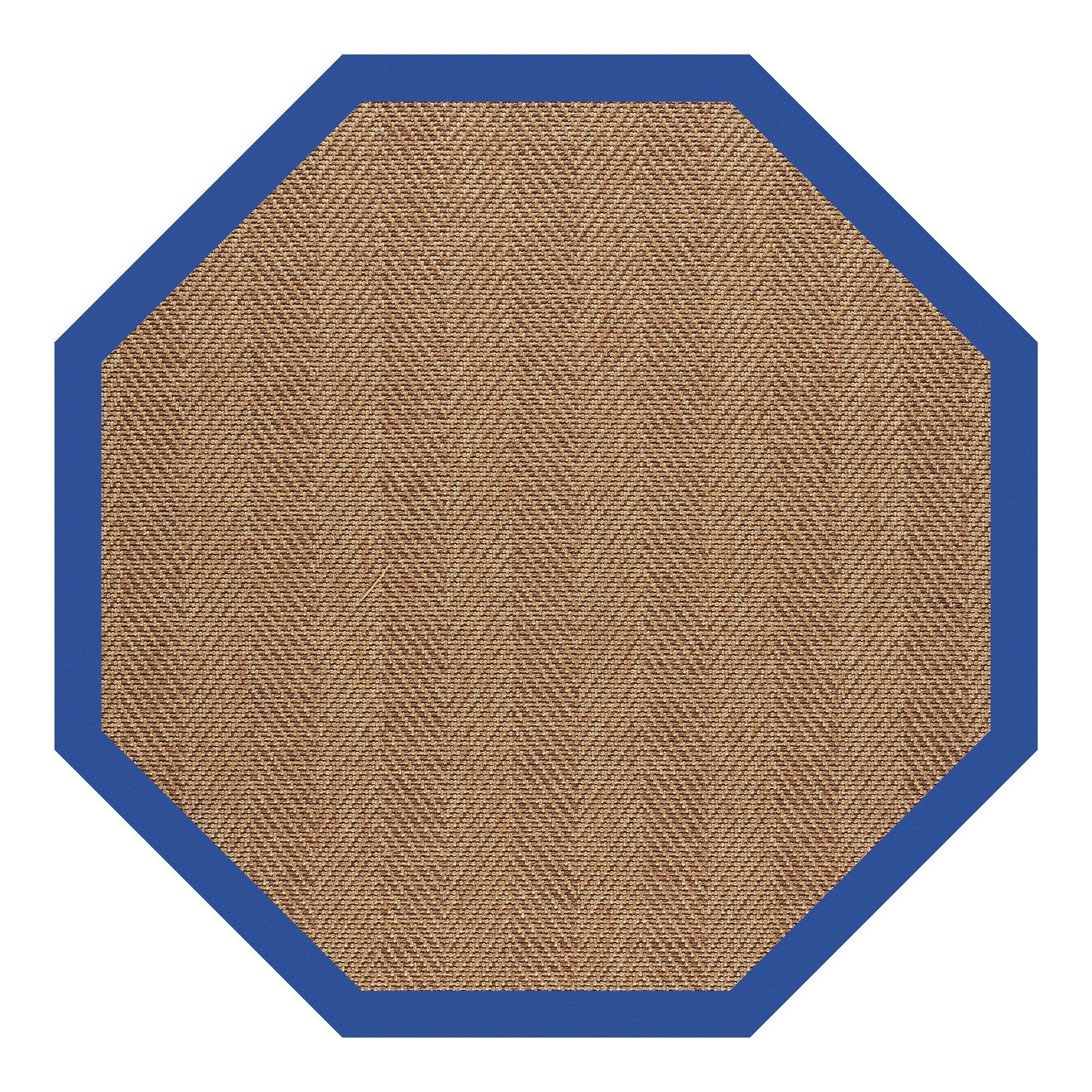 Islamorada-Herringbone Canvas Pacific Blue Indoor/Outdoor Bordere Octagon image