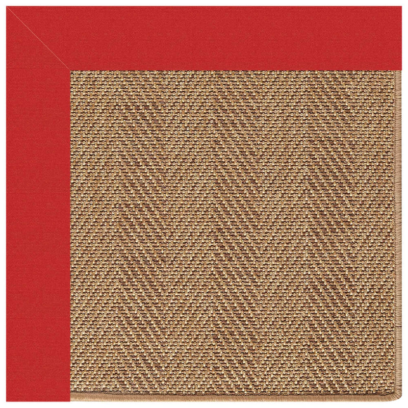 Islamorada-Herringbone Canvas Jockey Red Indoor/Outdoor Bordere Runner image