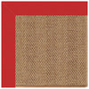 Islamorada-Herringbone Canvas Jockey Red Indoor/Outdoor Bordere Rectangle Corner image