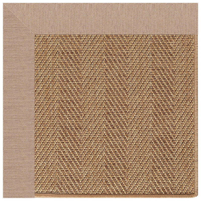 Islamorada-Herringbone Cast Petal Indoor/Outdoor Bordere Rectangle Corner image