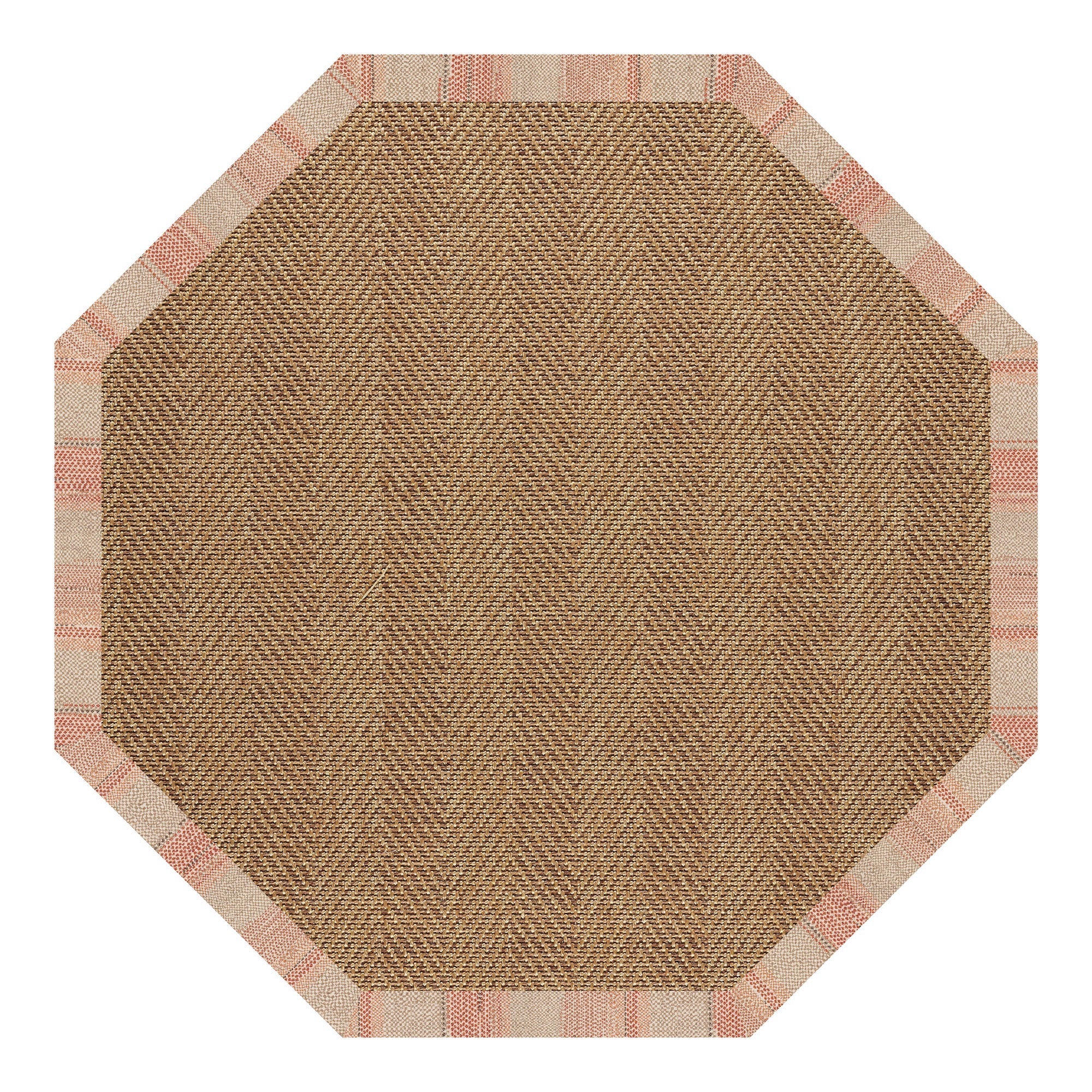 Islamorada-Herringbone Sicily Vino Indoor/Outdoor Bordere Octagon image