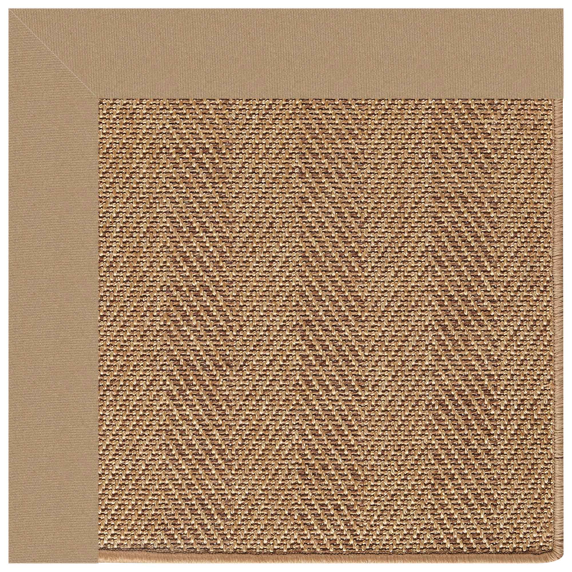 Islamorada-Herringbone Canvas Camel Indoor/Outdoor Bordere Octagon image