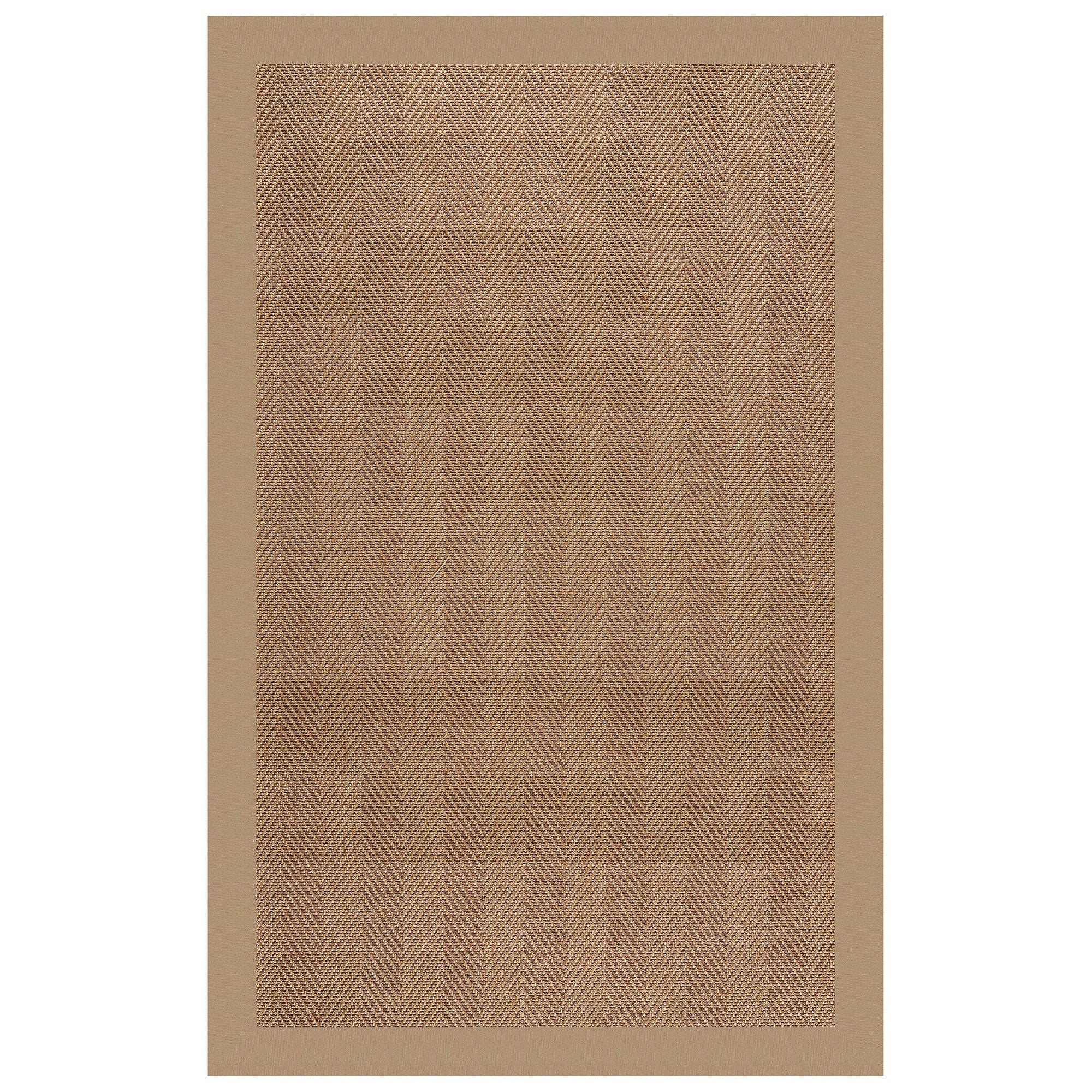 Islamorada-Herringbone Canvas Camel Indoor/Outdoor Bordere Rectangle image