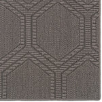 Reed Graphite Machine Woven Rug Rectangle Corner image