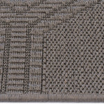 Reed Graphite Machine Woven Rug Rectangle Cross Section image