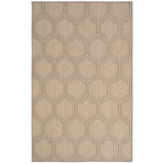 Reed Sand Black Machine Woven Rug Rectangle image