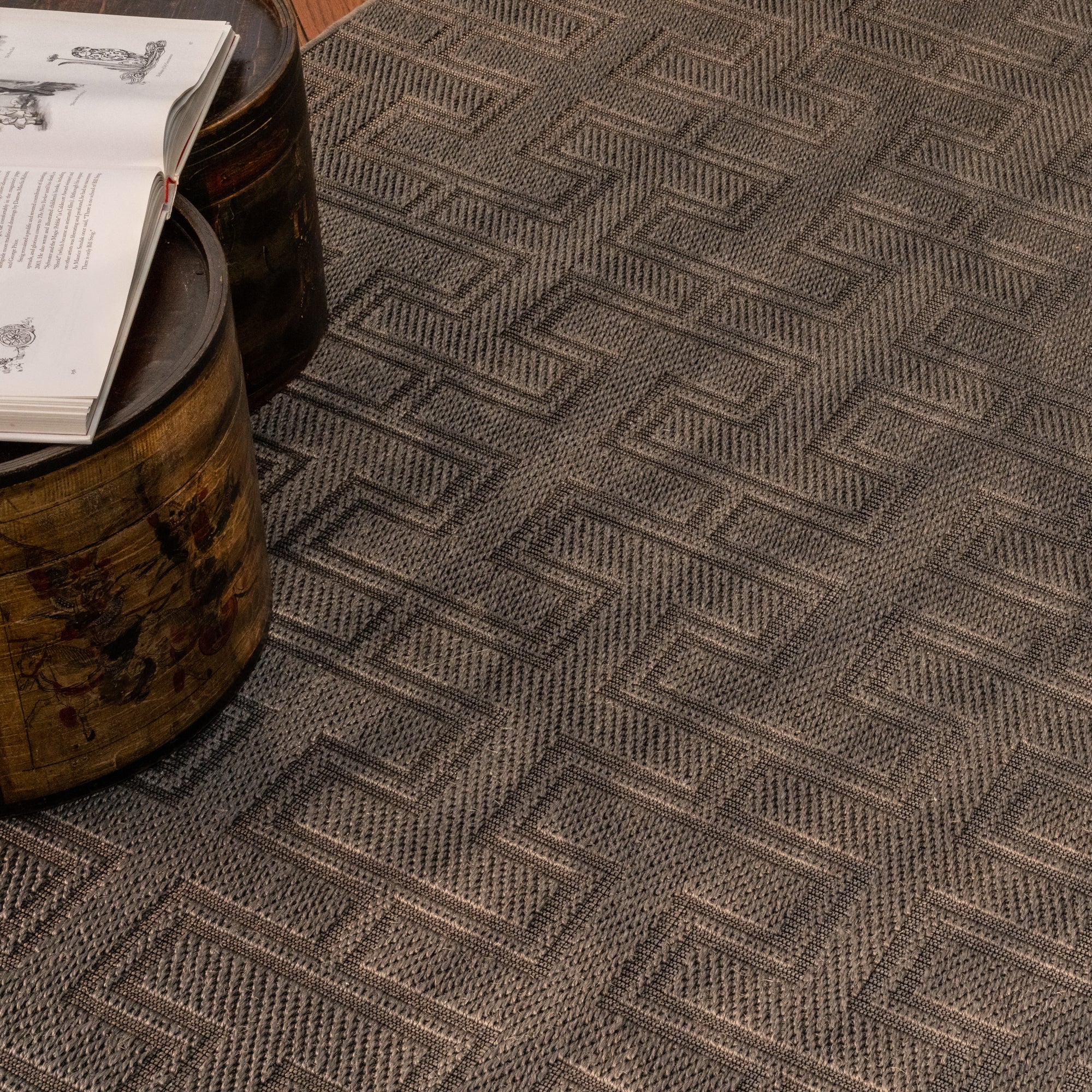 Elisa Graphite Machine Woven Rug Rectangle image