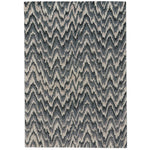 Mineral-Flamestitch Blue Slate Machine Woven Rug Rectangle image