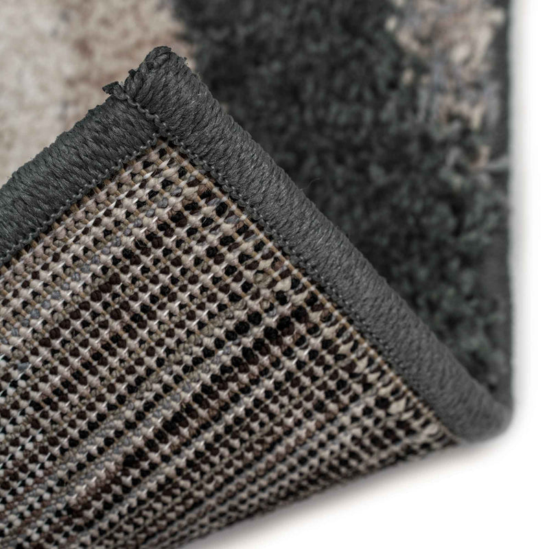 Mineral-Wave Blue Slate Machine Woven Rug Rectangle Back image