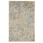 Goa Garden Blue Slate Hand Loomed Area Rug Rectangle image