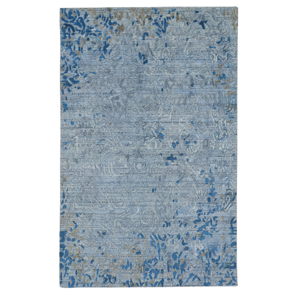 Goa Garden Sapphire Hand Loomed Area Rug Rectangle image