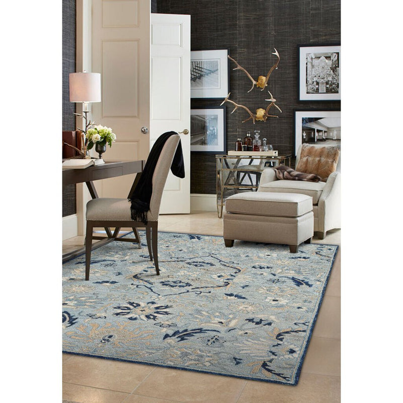 Avanti-Eleanor Ice Blue Hand Tufted Rug Rectangle Roomshot image