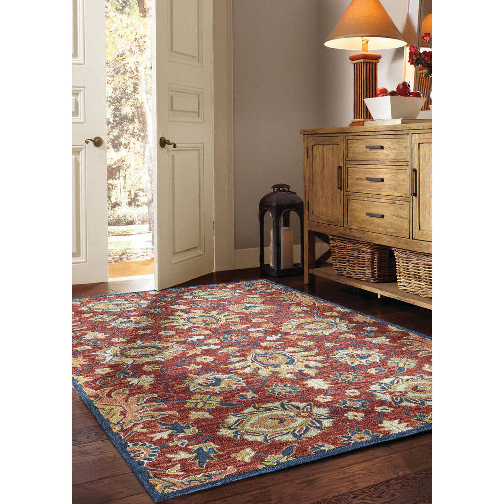 Avanti-Keshan Red Navy Hand Tufted Rug Rectangle image