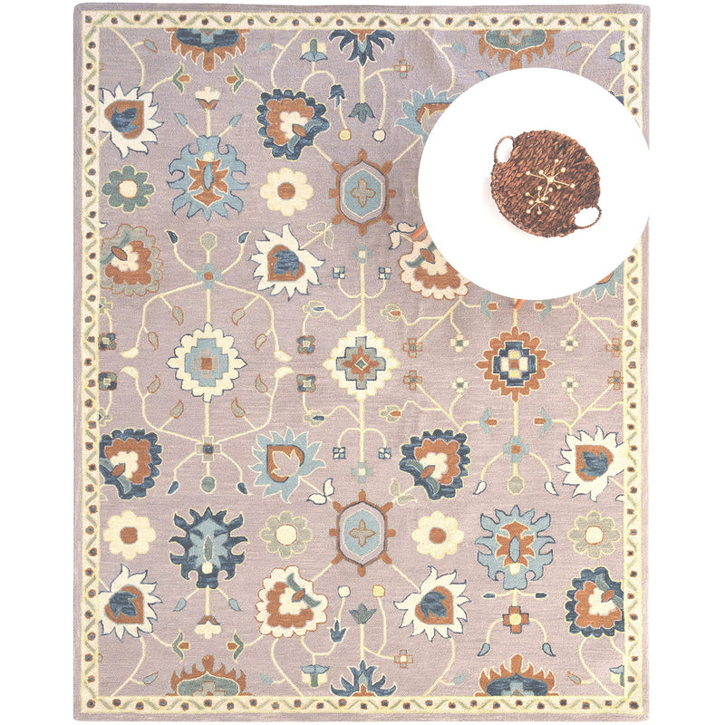 Avanti-Mahal Silver Hand Tufted Rug Rectangle Roomshot image