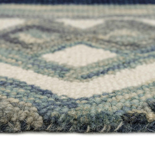 Avanti-Kelim Alpine Blue Hand Tufted Rug Rectangle Cross Section image