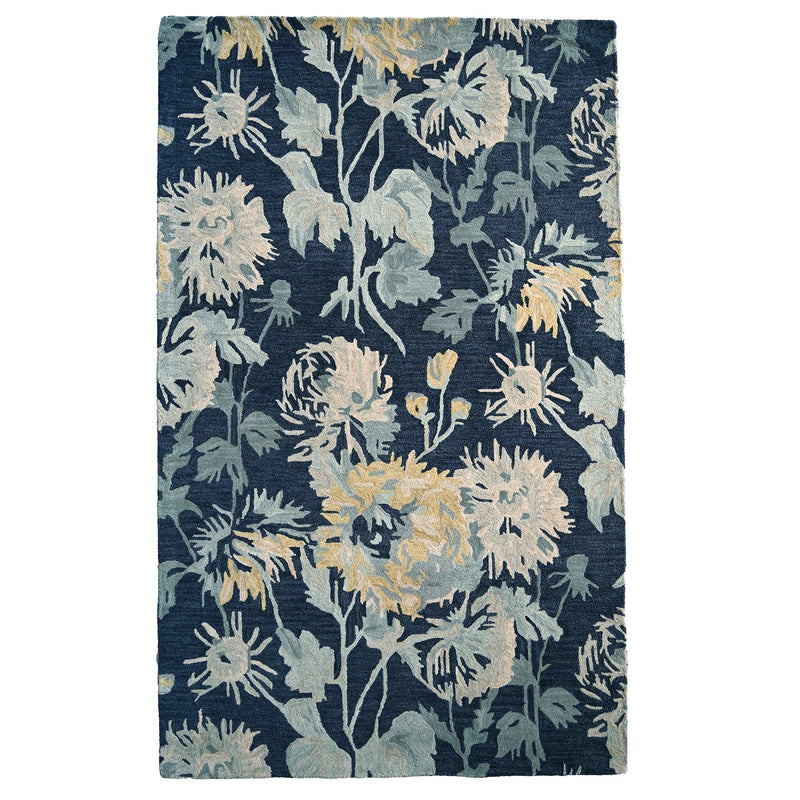 Avanti-Floral Nouveau Blue Multi Hand Tufted Rug Rectangle image