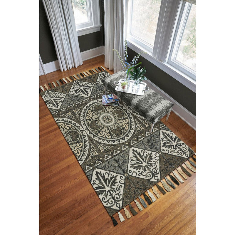 Gypsy-Shaman Graphite Hand Tufted Rug Rectangle image