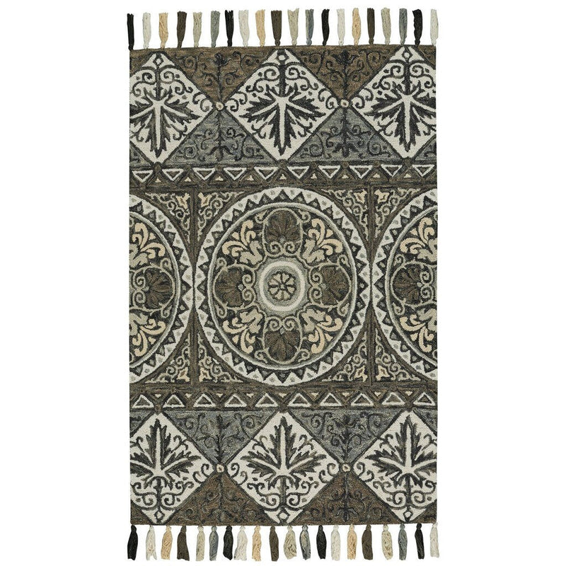 Gypsy-Shaman Graphite Hand Tufted Rug Rectangle image